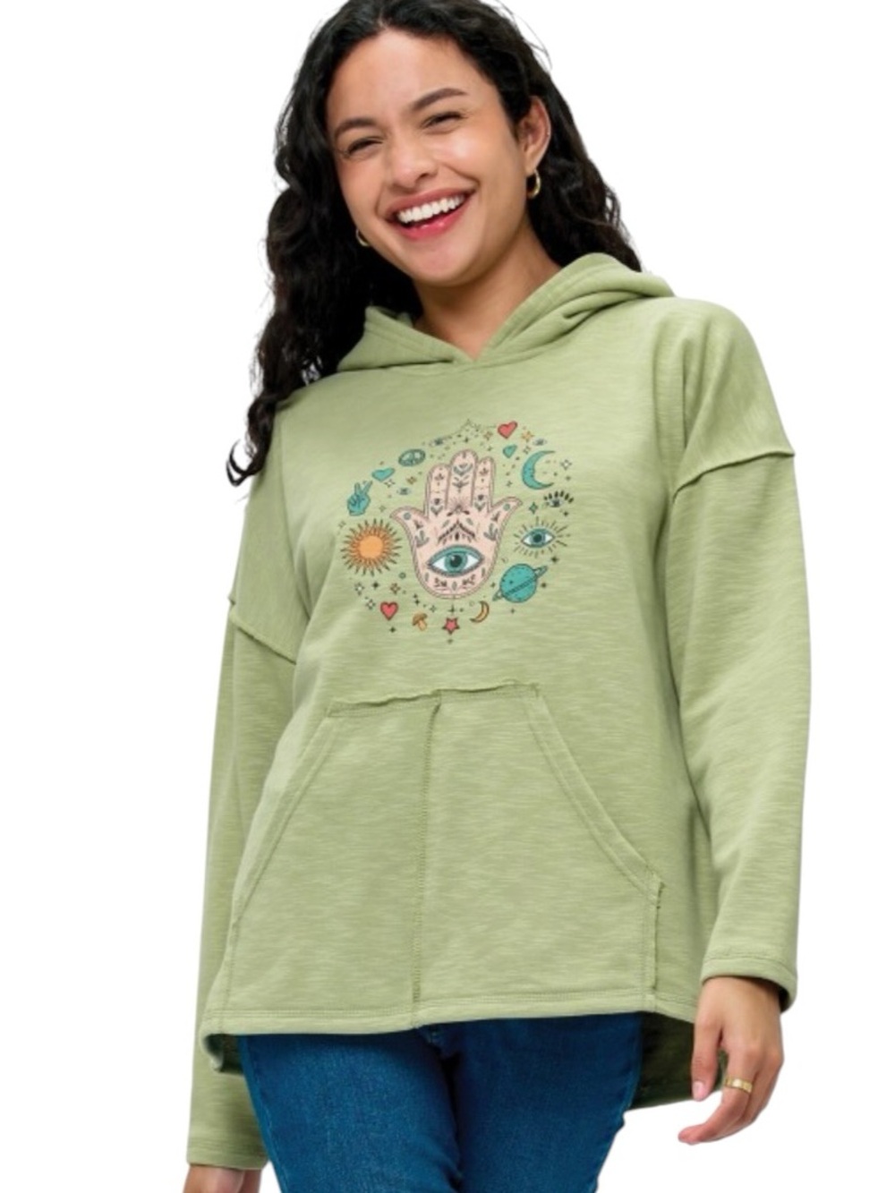 962:  YAK & YETI NWT HOODIE PULLOVER MINT (H18) 25656